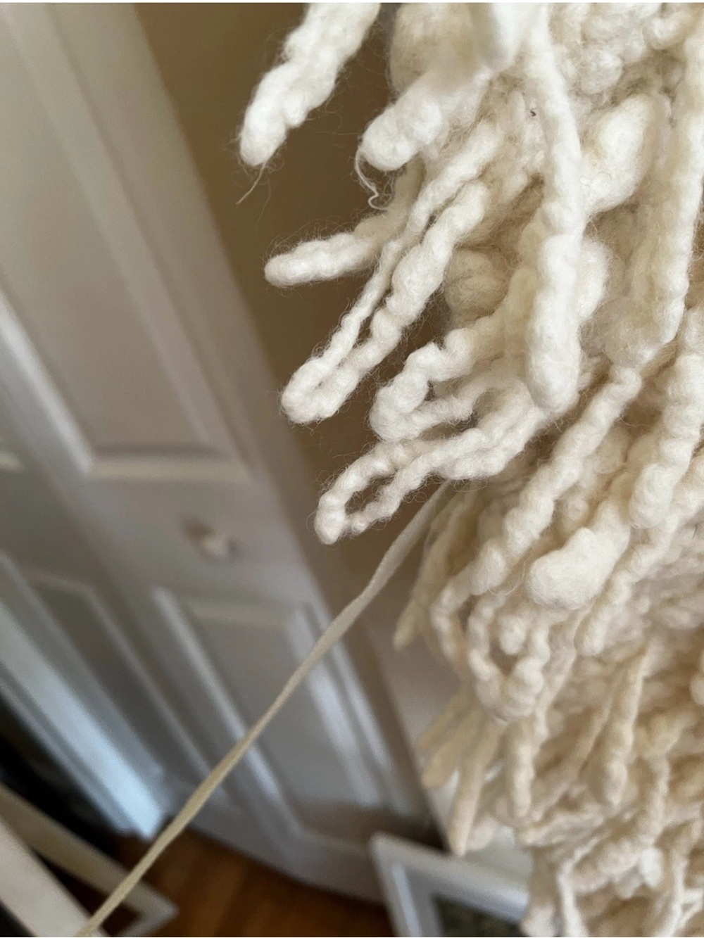 Ann Demeulemeester Cream Shaggy Fringe Drawstring Detail - Picture 6 of 10